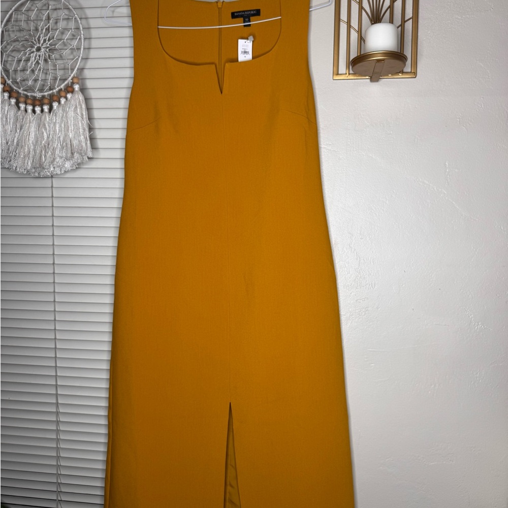 Banana Republic Mustard Midi Dress
